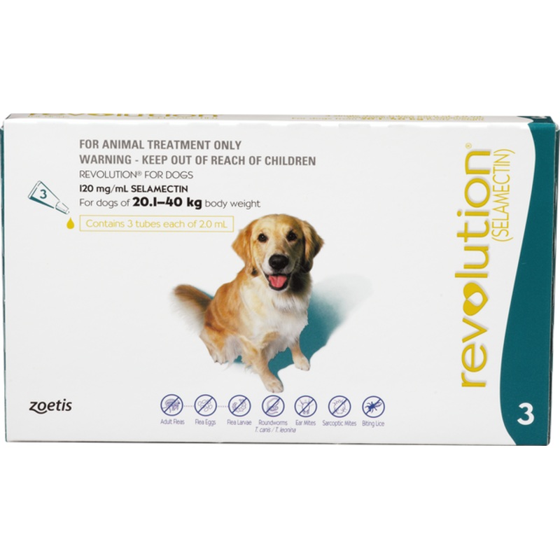 Revolution Flea and Worming Treatment for Dogs 20.1 – 40kg