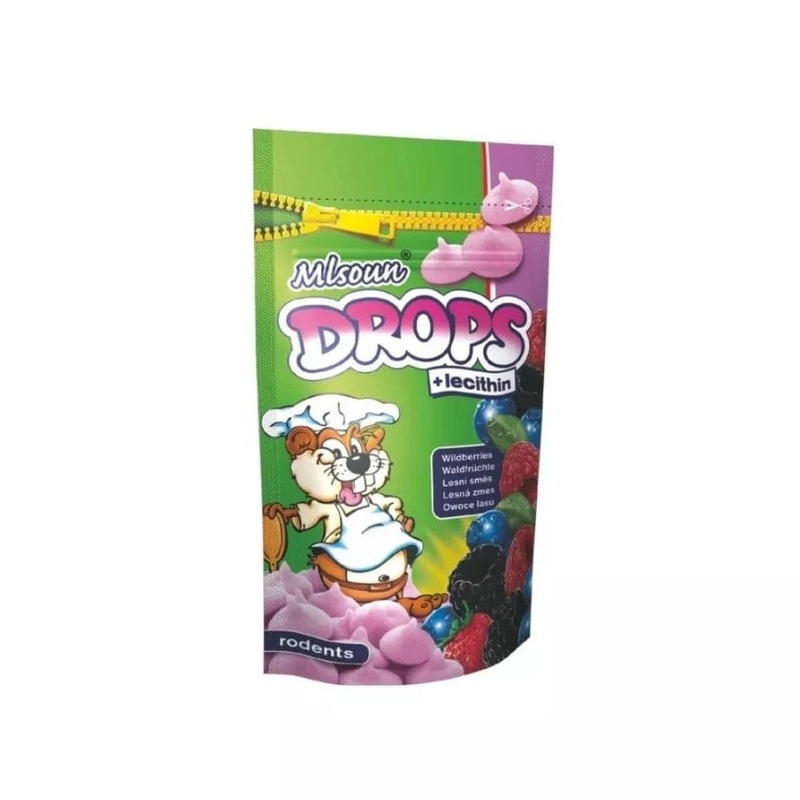 Skanstai grauikams Drops miko uog skonio, 75 g