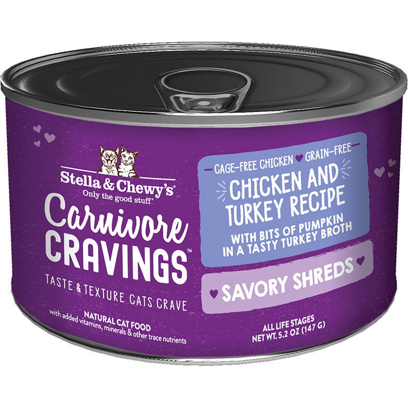Stella & Chewy’s Cat Carnivore Cravings Shred Chicken & Turkey 5.2oz