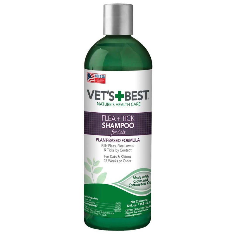 Vet’s Best Flea and Tick Shampoo for Cats 12 Fl. oz