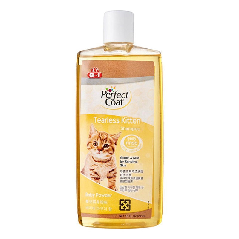 8 in 1 Perfect Coat – Tearless Kitten Shampoo 10oz