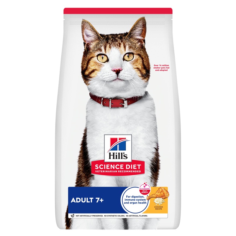 Hill’s Science Diet Adult 7+ Senior Chicken Recipe Dry Cat Food