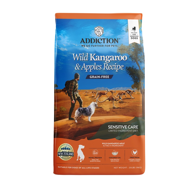 Addiction Dog Grain-Free Wild Kangaroo & Apples 20lb