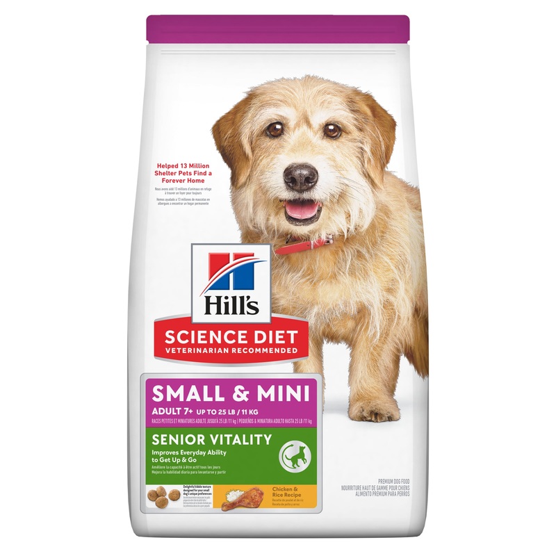 Hill’s Science Diet Adult 7+ Senior Vitality Small & Mini Dry Dog Food