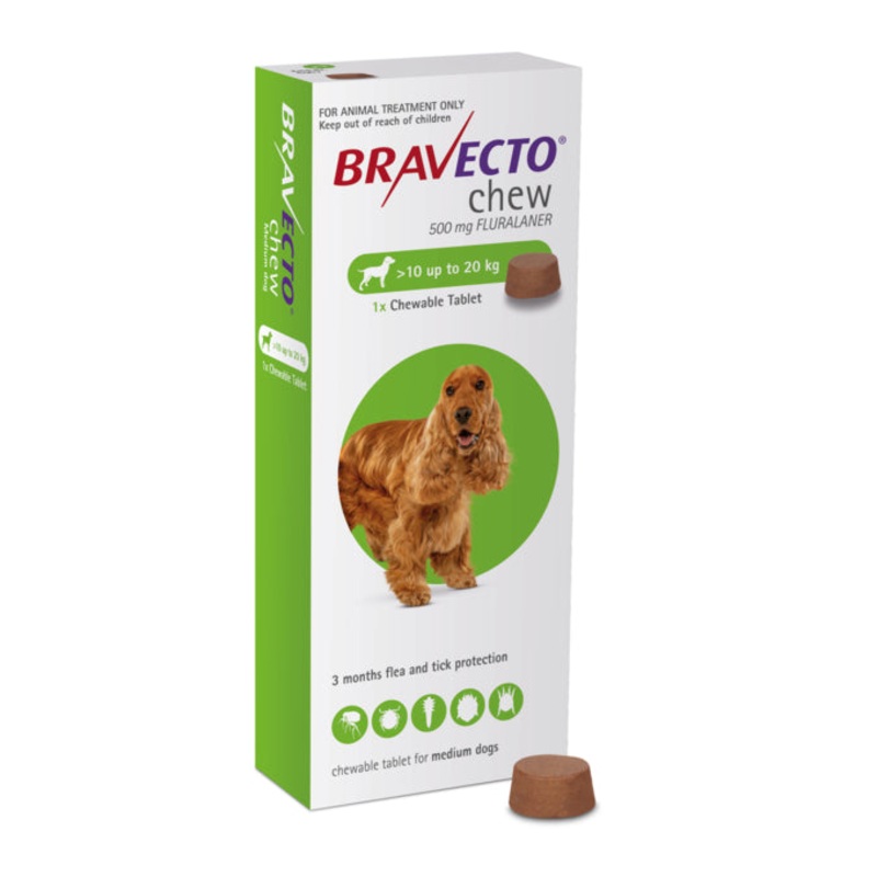 Bravecto Chew for Medium Dogs 10-20kg – Flea & Tick Defence