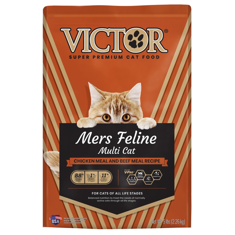 Victor Super Premium Dog Food Mer’s Classic Feline Dry Cat Food Chicken & Beef 5lb