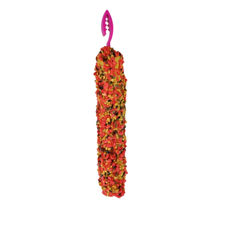 A & E Cages Smakers Snack Strawberry Treat Stick Display for Parakeets 12 Count