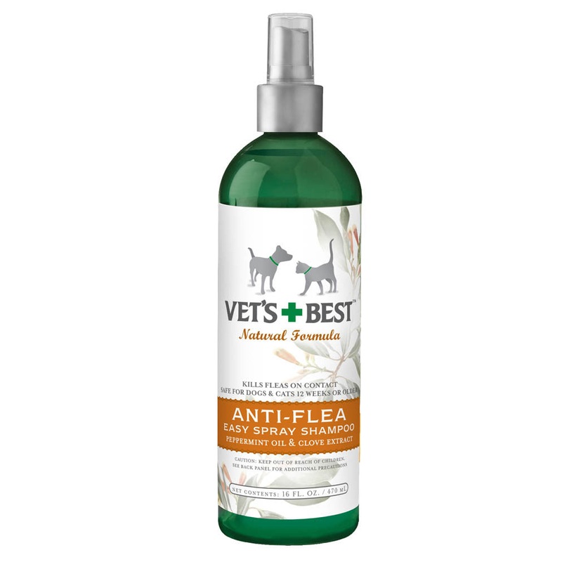 Vet’s Best Anti-Flea Easy Spray Shampoo for Dogs 16 fl. oz