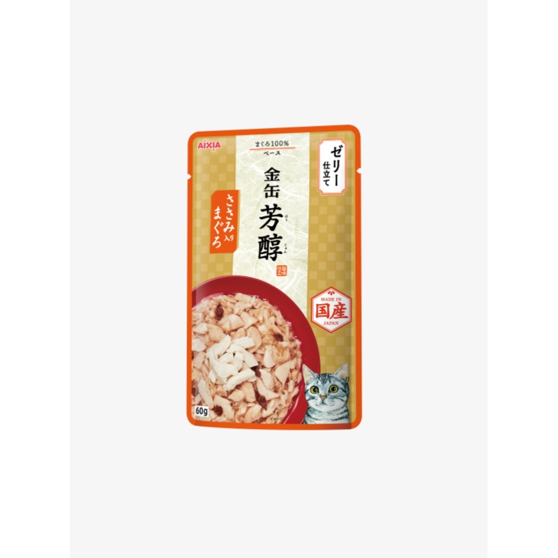 Aixia Kin-can Rich Pouch  Tuna with Chicken Wet Food for Cats 60g