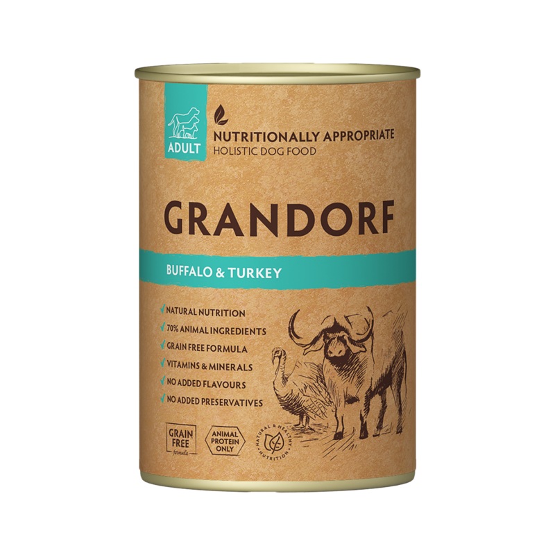Grandorf Buffalo & Turkey  –  Adult Dog 400g –