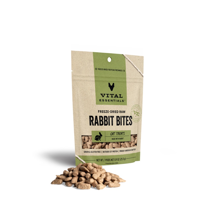 Vital Essentials Freeze Dried Raw Rabbit Bites Cat Treats