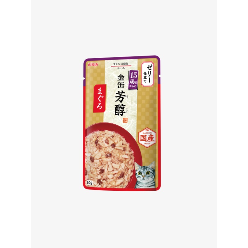 Aixia Kin-can Rich Pouch >15yrs  Tuna Wet Food for Cats 60g