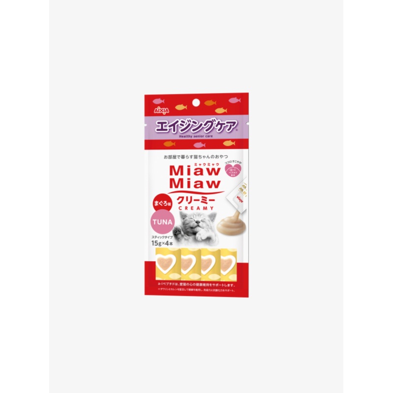 Aixia Miaw Miaw Creamy  Healthy Senior Care 15g x 4, Cat Treats