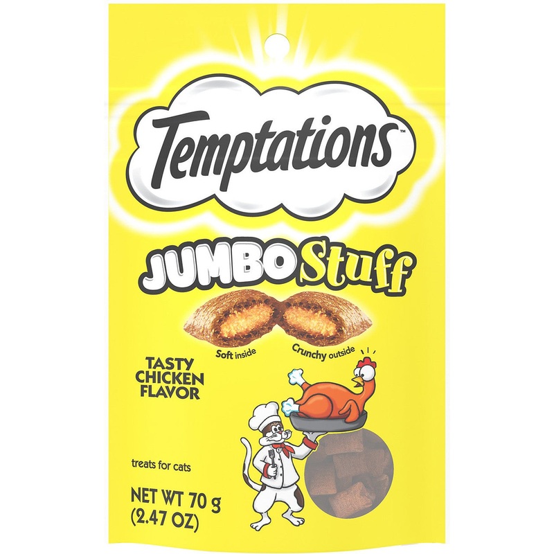 Whiska Temptations Jumbo Stuff Tasty Chicken Flavor Cat Treats 12/2.47oz {L-1}798705