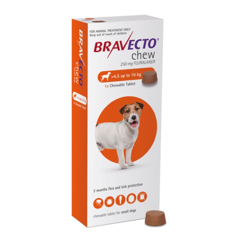 Bravecto Chew for Small Dogs 4.5 – 10kg – Flea & Tick Defence