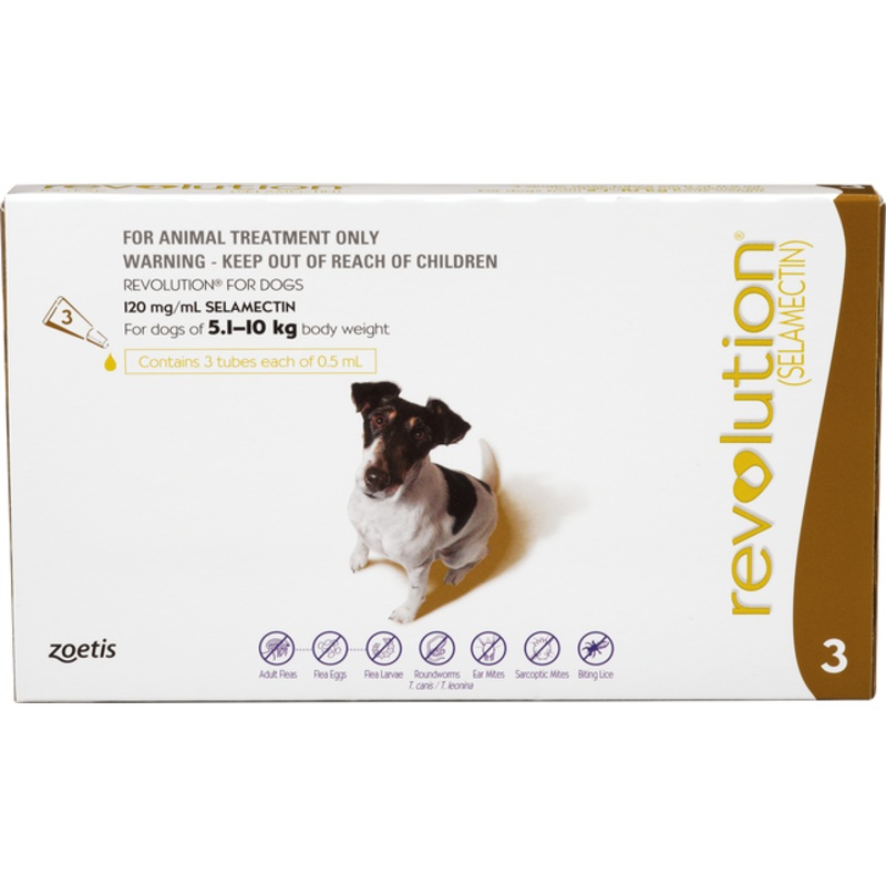 Revolution Flea and Worming Treatment for Dogs 5.1  10 kg