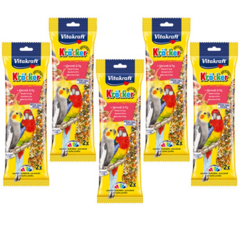Vitakraft Cockatiel Treat Sticks Almond and Fig Case of 5