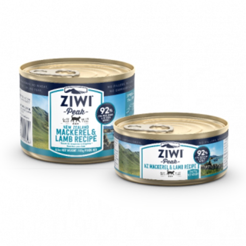 Ziwi Peak Mackerel and Lamb Wet Cat Food (185g x 12)