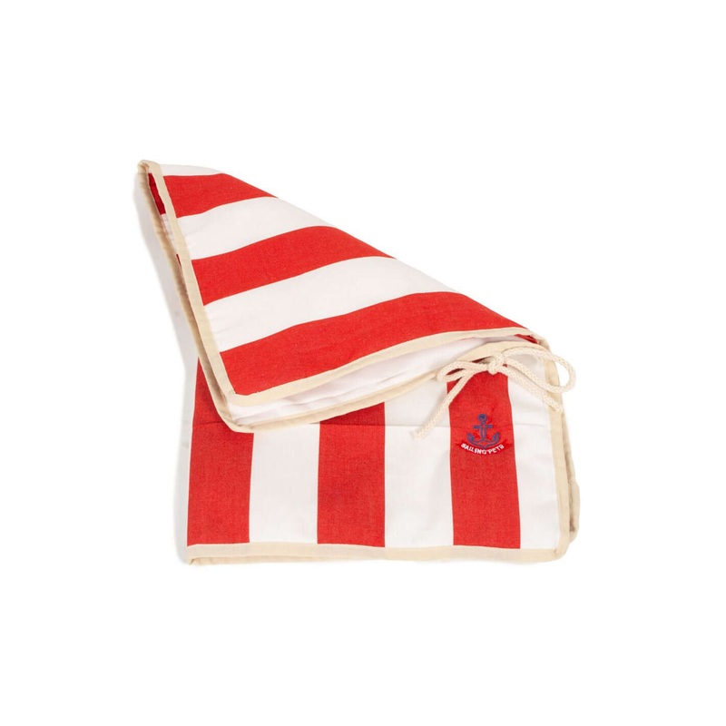 Sailing Pet Collection Foldable Cushion Made in Italy White/Red 70x54cm –