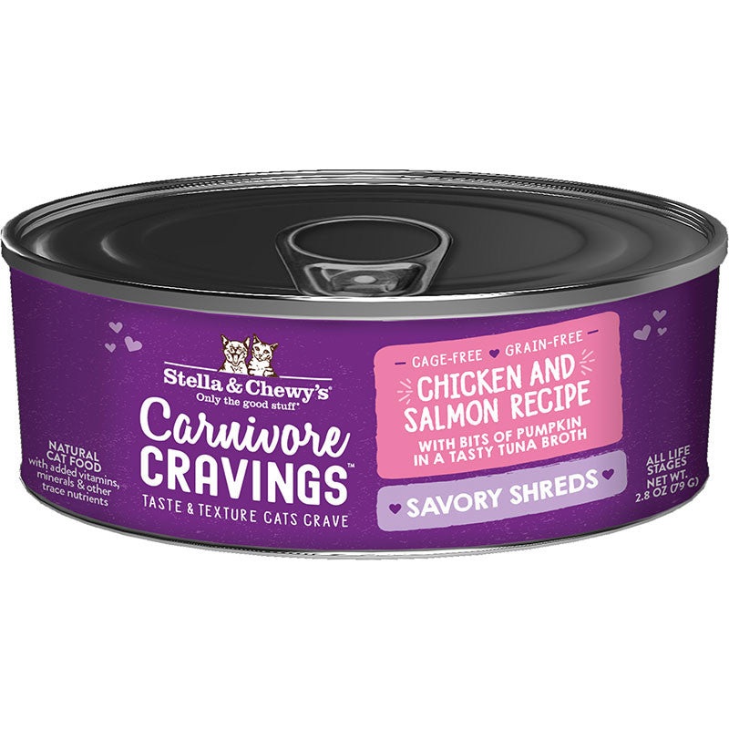 Stella & Chewy’s Cat Carnivore Cravings Shred Chicken & Salmon 2.8oz