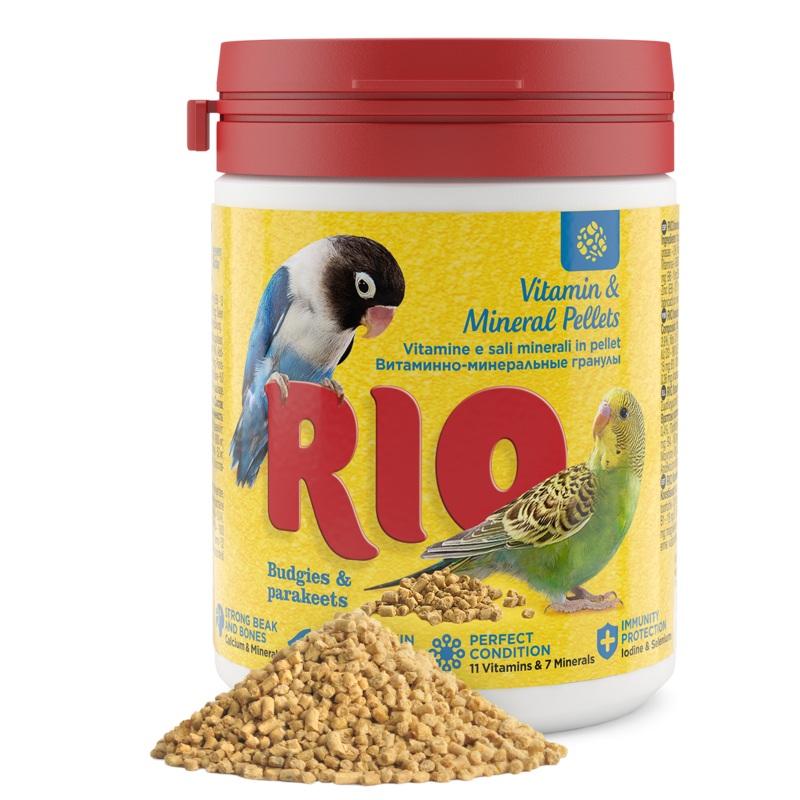 RIO Vitamin and mineral pellets for budgies and parakeets 120gm –