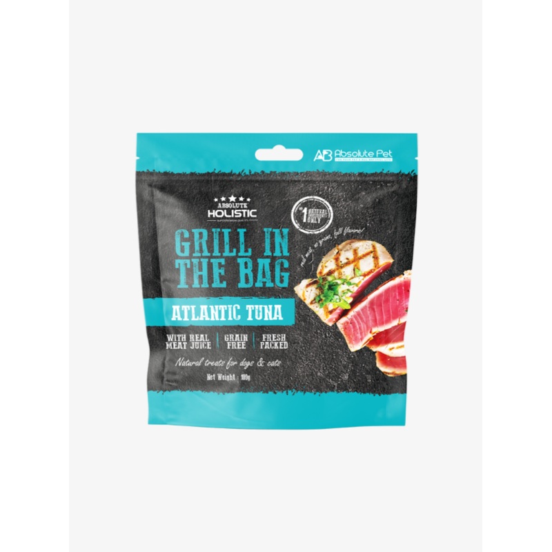 Absolute Holistic Grill In The Bag Natural Dog & Cat Treats  Atlantic Tuna 100g