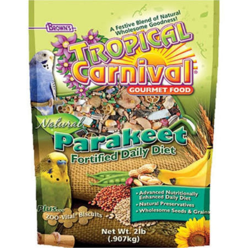 F.M. Brown’s Tropical Carnival Natural Keet Food 2lbc=6 {L+1} C= 423697