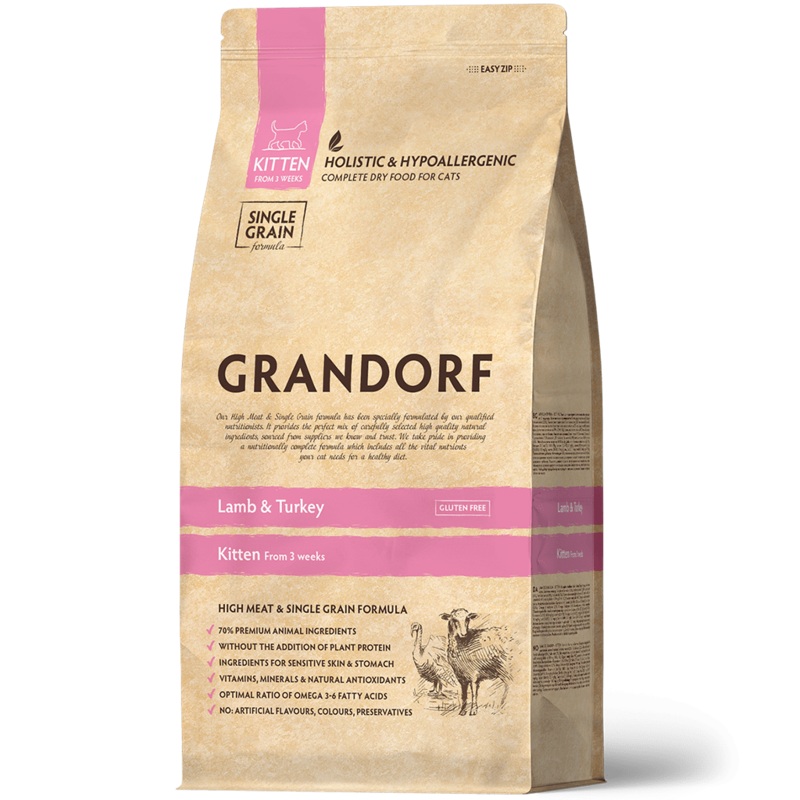 Grandorf Lamb & Turkey – Kitten 2kg –