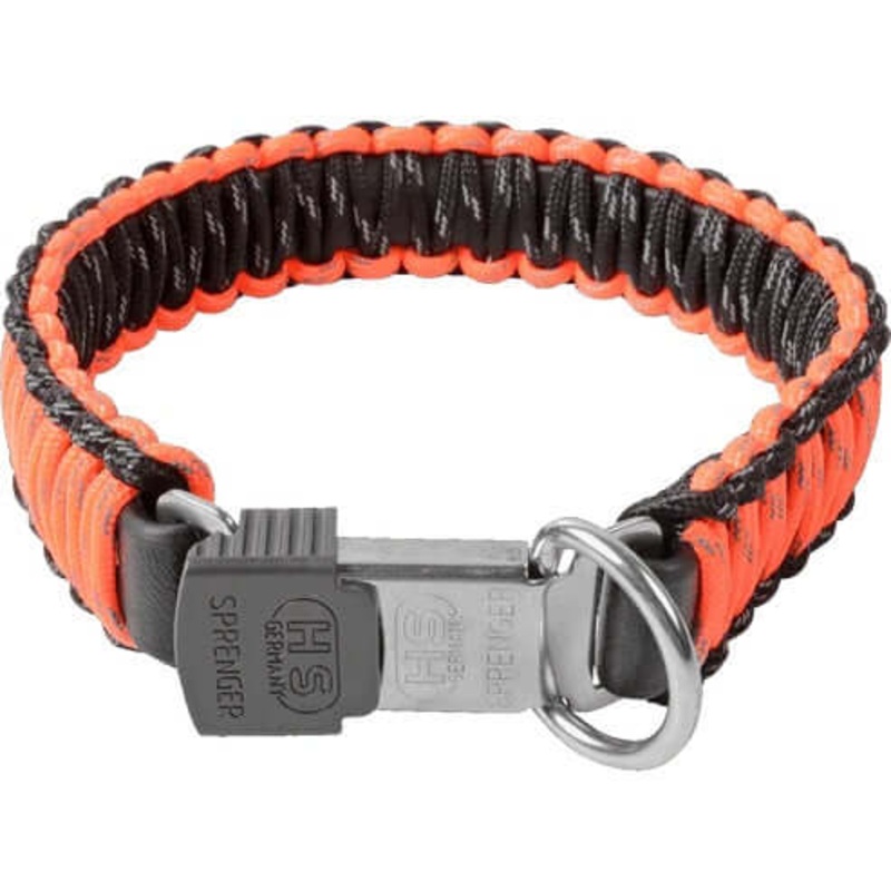 Herm Sprenger PARACORD Collar – reflecting, red, 45 cm / 18 –