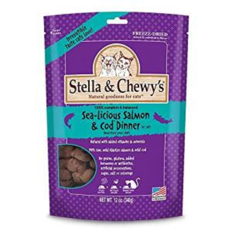 Stella & Chewy’s 3.5 oz. Freeze-Dried Sea-Licious Salmon & Cod Dinner for Cats {L+1x} 860171