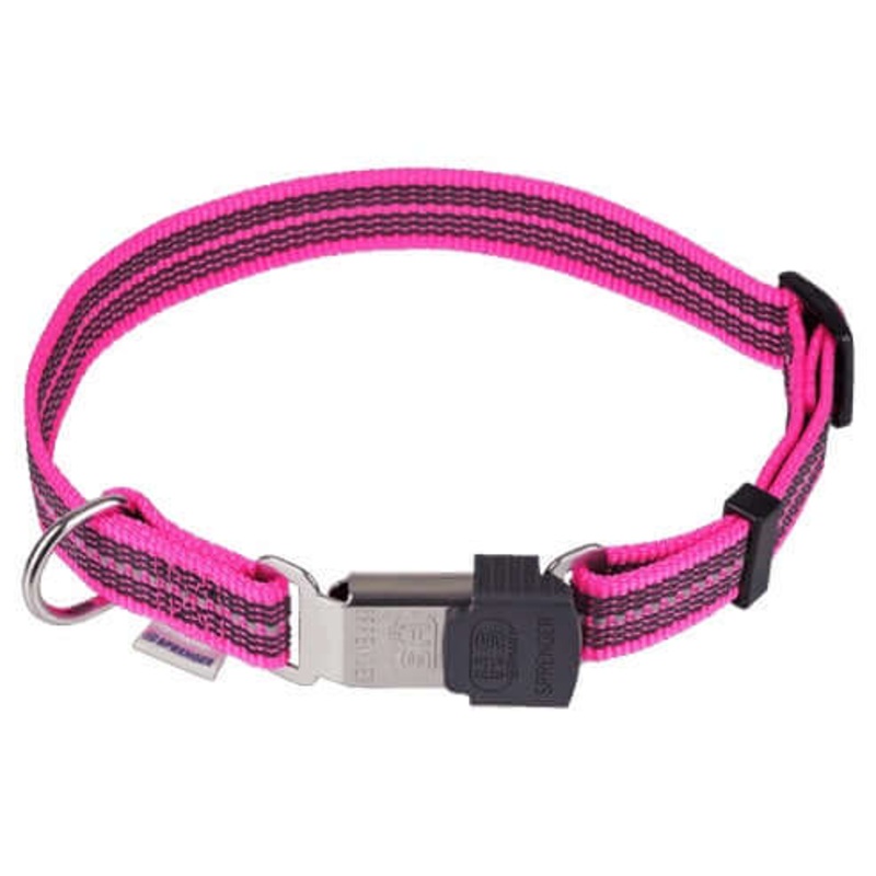 Herm Sprenger Adjustable Collar – reflecting, pink, 40-55 cm / 16-22 –