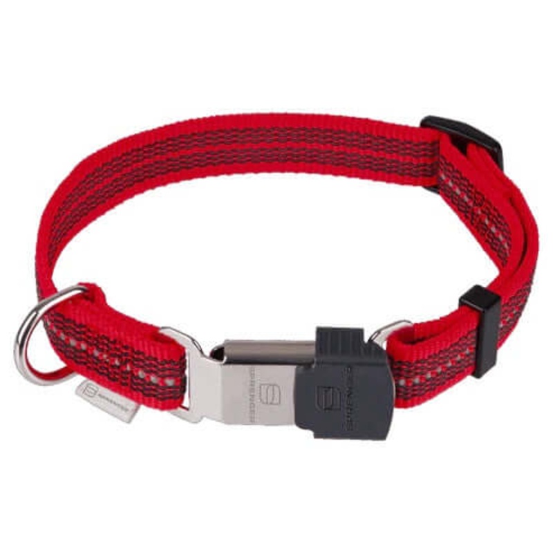 Herm Sprenger Adjustable Collar – reflecting, red, 30-45 cm / 12-18 –