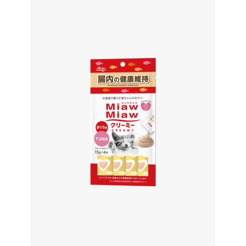 Aixia Miaw Miaw Creamy  Tuna (Healthy Intestines) 15g x 4, Cat Treats