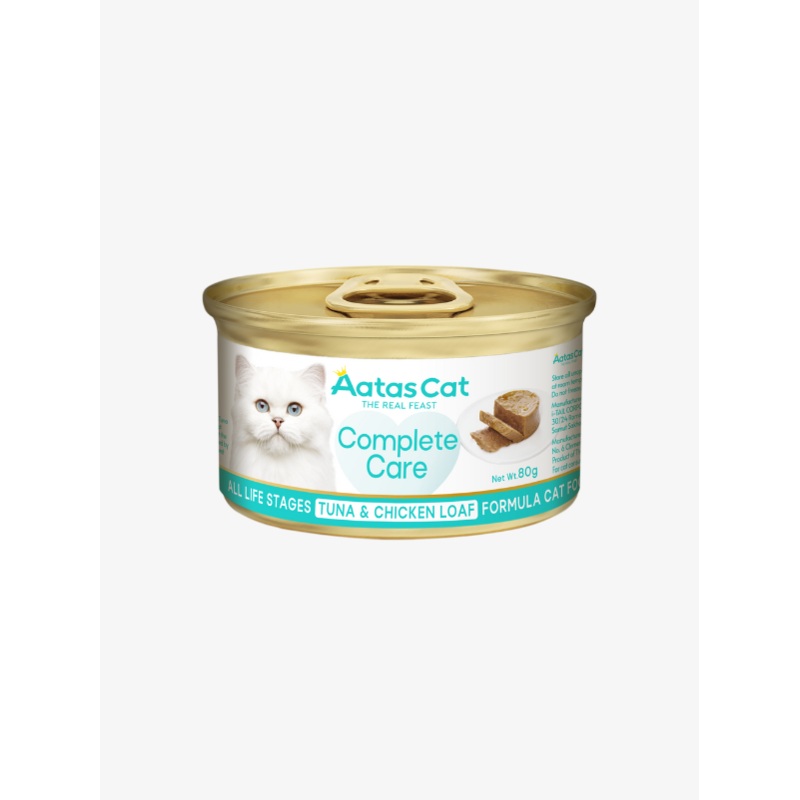 Aatas Cat Complete Care Tuna & Chicken Loaf Formula Cat Food for All Life Stages 80g
