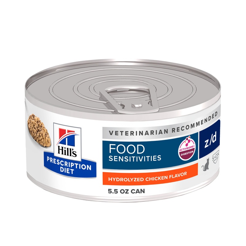 Hill’s Prescription Diet z/d Skin/Food Sensitivities Canned Cat Food (156 grams x 24 Cans)