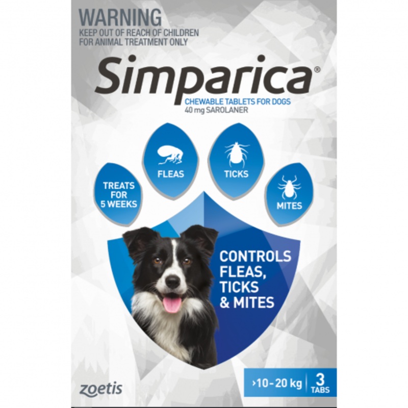 Simparica Blue for Medium Dogs >10-20kg