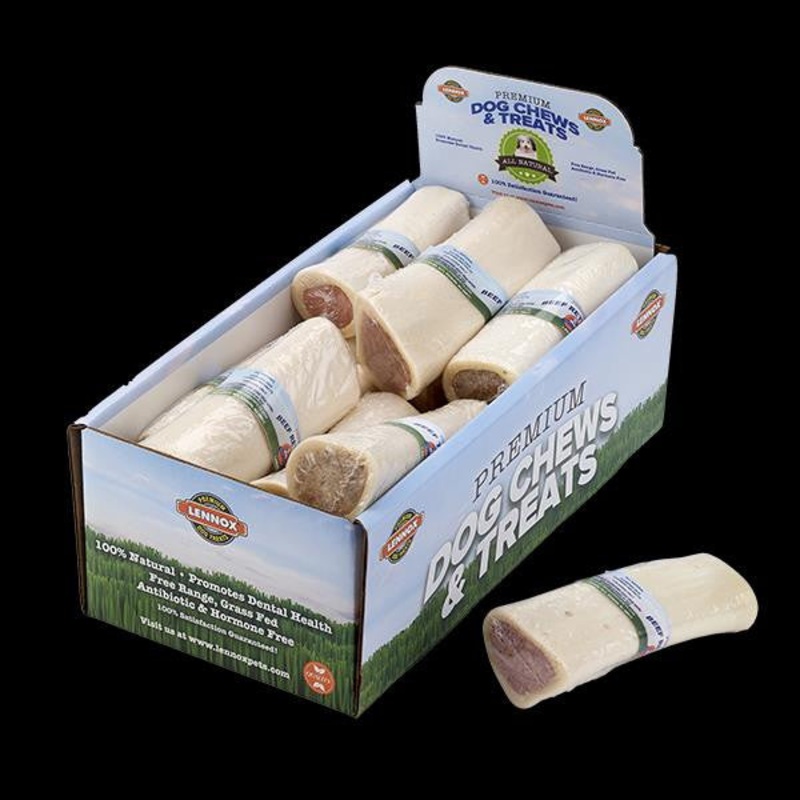 White Beef Bone Medium 3-4 Peanut Butter Filled 25 count