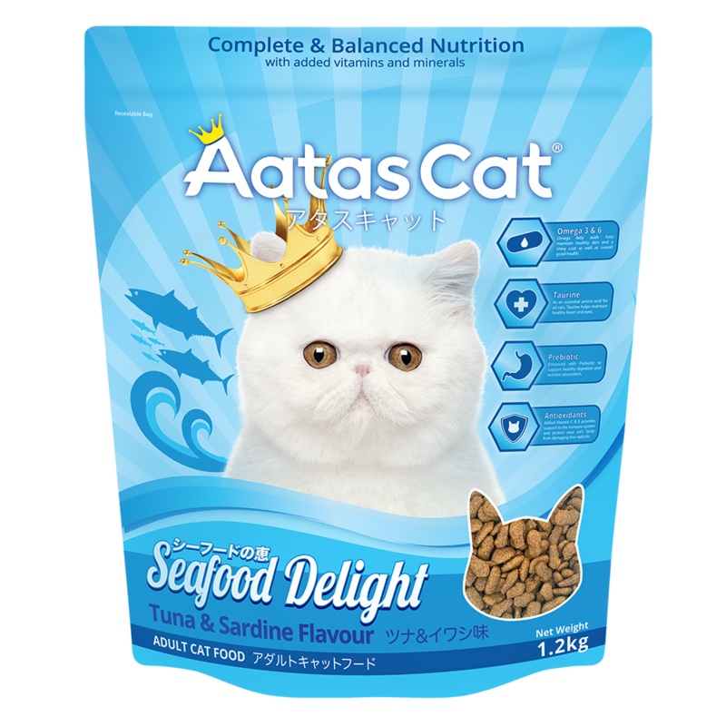 Aatas Cat Seafood Delight – Tuna & Sardine 1.2kg