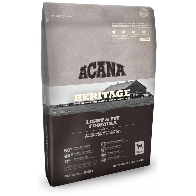 Acana Heritage Light and Fit Formula Grain Free Dry Dog Food-25-lb-{L+x}