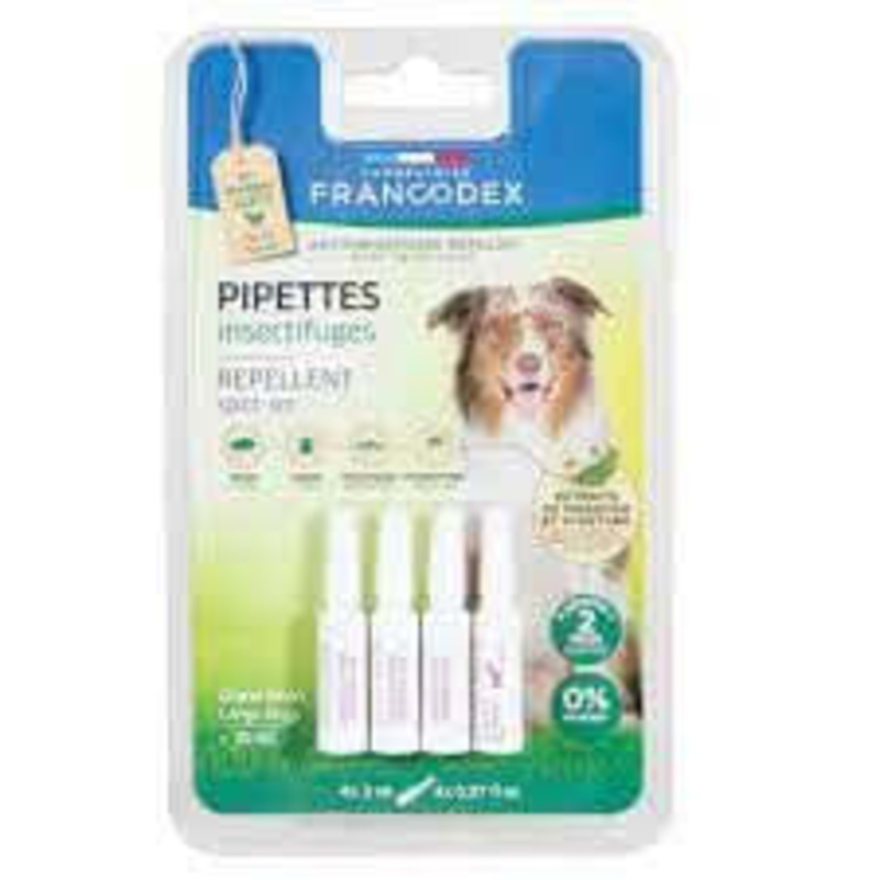 Francodex Repellent Pipette Large Dog 4X2ml –