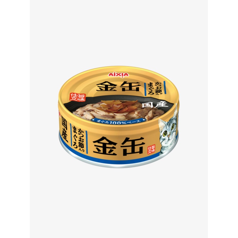 Aixia Kin-can Mini Wet Canned Food for Cats  Tuna w Dried Skipjack Tuna 70g