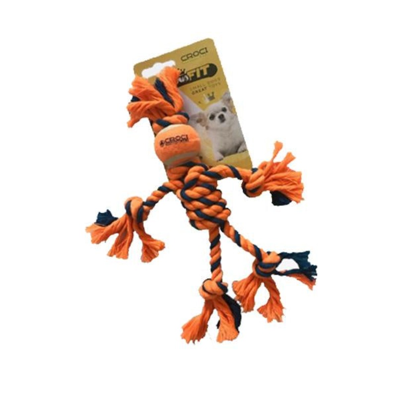 Croci Bone Mini W/Tennisball Orange/Blue –       / –