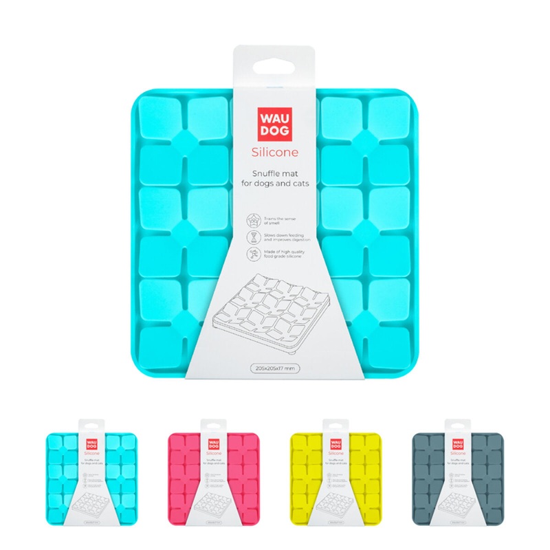 WAUDOG SILICONE SNUFFLE MAT|BLUE|YELLOW|PINK|GREY