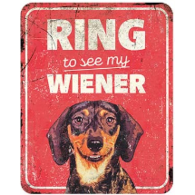 WARNING SIGN DACHSHUND