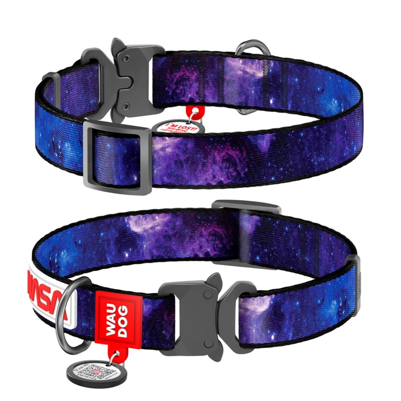 WAUDOG NYLON DOG COLLAR WITH QR-PASSPORT