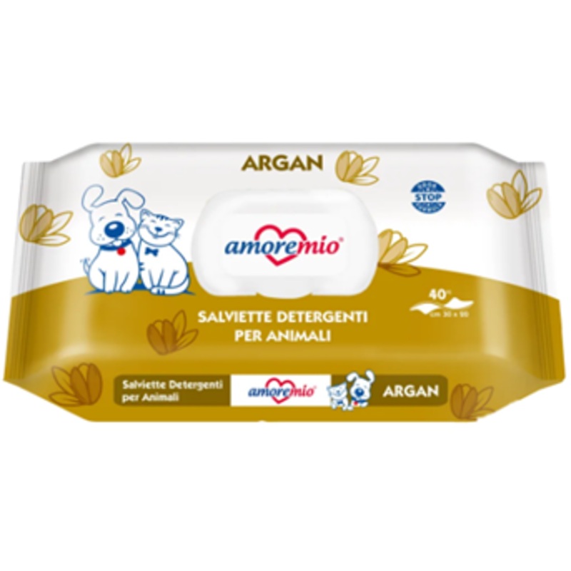 40 WET WIPES FOR DOGS ARGAN 30x20cm