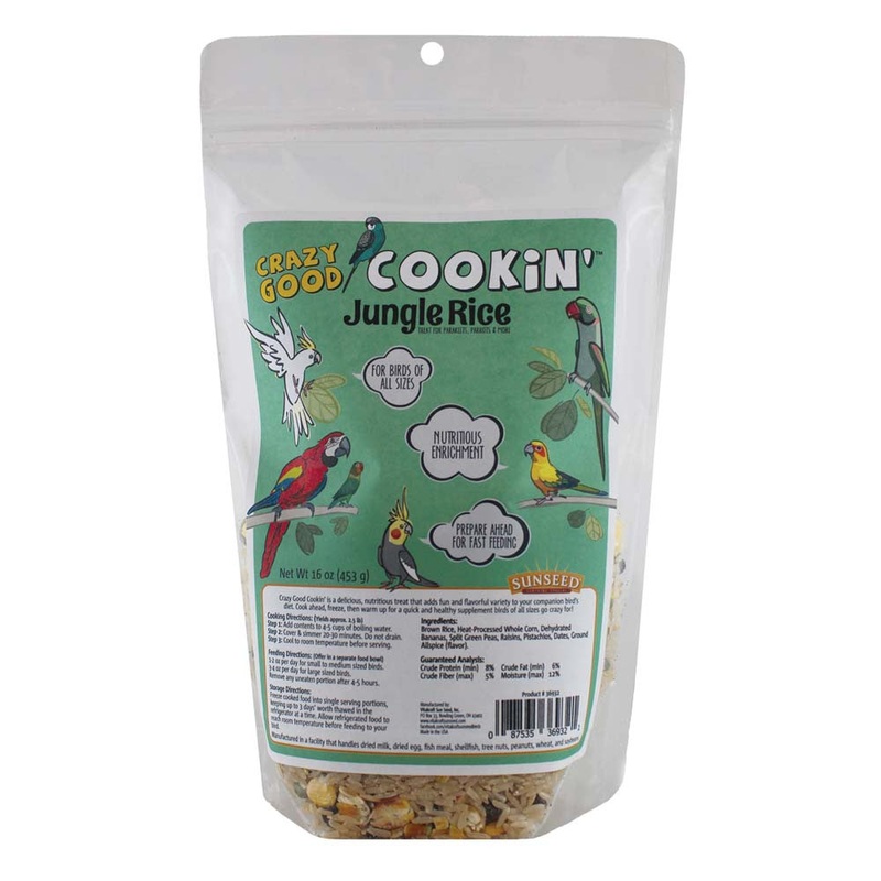 Sun Seed Crazy Good Cookin’ Jungle Rice Bird Treat 16 oz (DD)