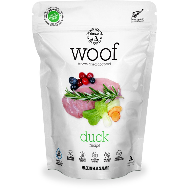 Woof Freeze-Dried Raw Duck Dog Food 280g