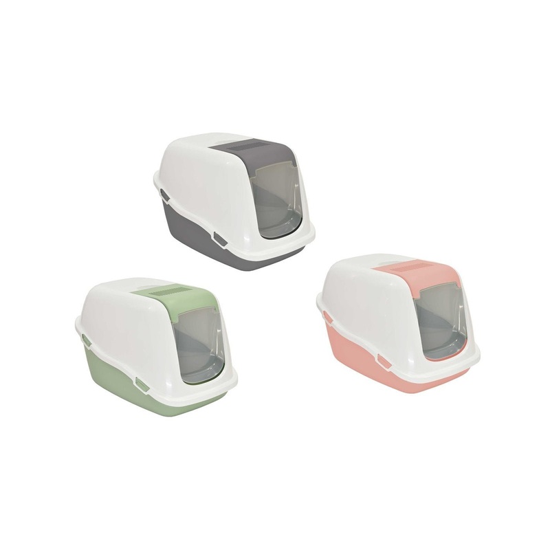 Farm Company Ella Comfort cat litter tray with door and filter Olive Green – 57x39x41 cm –