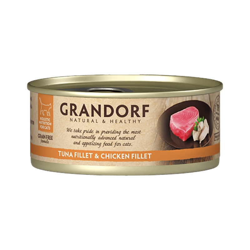 Grandorf Tuna Fillet & ChickenBreast – 70g Pack of 6 –